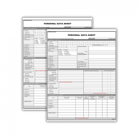 Fillable Personal Data Sheet Features